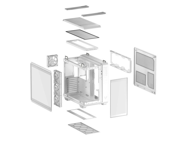 ASUS TUF GAMING GT502 Horizon TG ARGB White Midi Tower