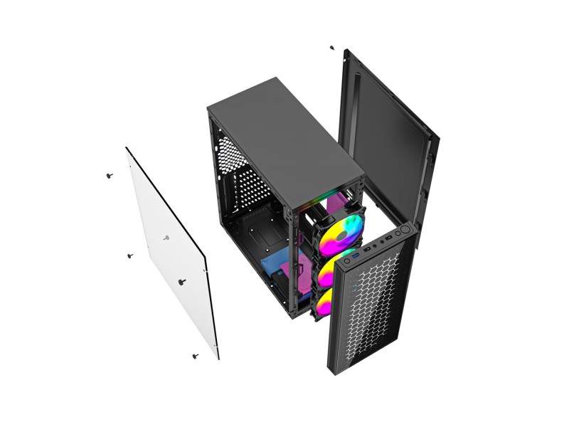 Gembird Fornax 500 Midi Tower Black