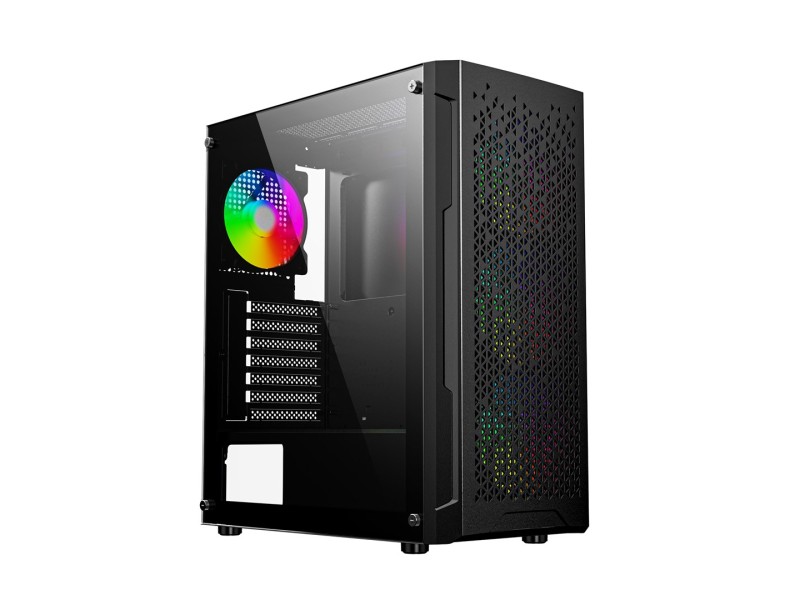 Gembird CCC-FC-400X Gaming ARGB computer case Fornax 400X, black