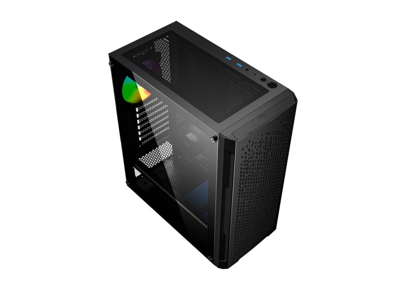Gembird CCC-FC-400X Gaming ARGB computer case Fornax 400X, black