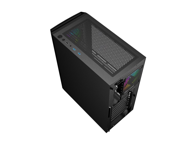 Gembird CCC-FC-400X Gaming ARGB computer case Fornax 400X, black