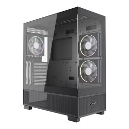 Gembird Gaming case Fornax X550 aquarium type, ATX, 2x USB 3.2 + 1x USB type-C, black