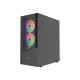 Gembird CCC-FC-4300 Gaming ATX Computer Case Fornax 4300, ARBG backlight, black