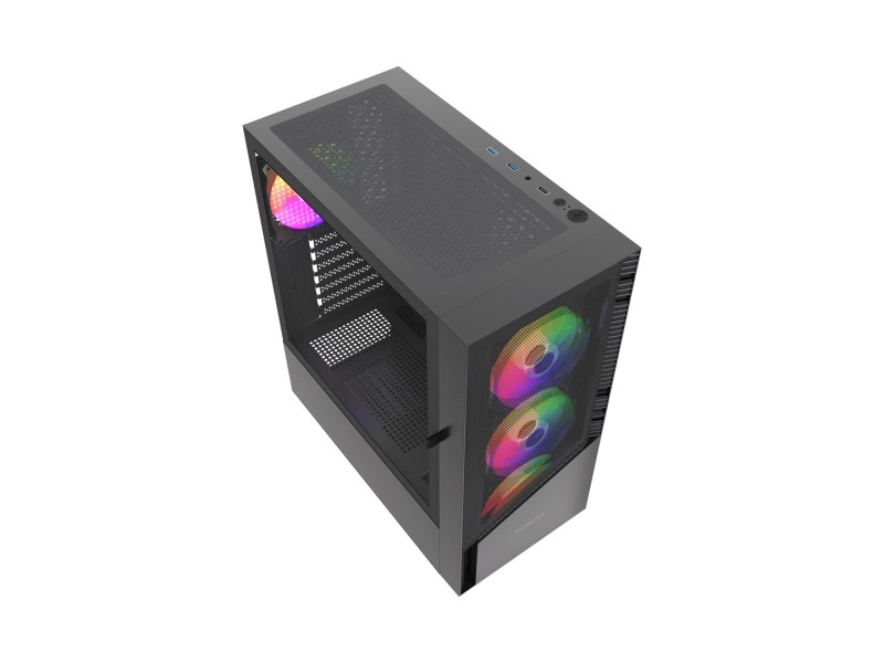 Gembird CCC-FC-4300 Gaming ATX Computer Case Fornax 4300, ARBG backlight, black