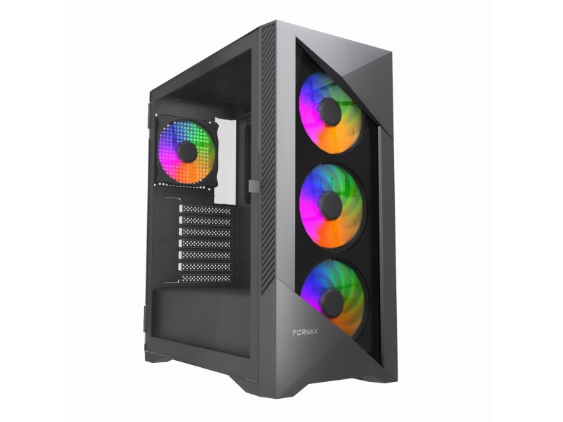 Gembird CCC-FC-900ARGB Gaming computer case Fornax 900, ATX, black