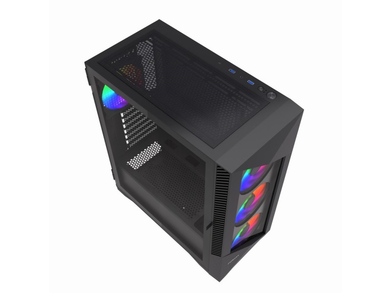 Gembird CCC-FC-900ARGB Gaming computer case Fornax 900, ATX, black