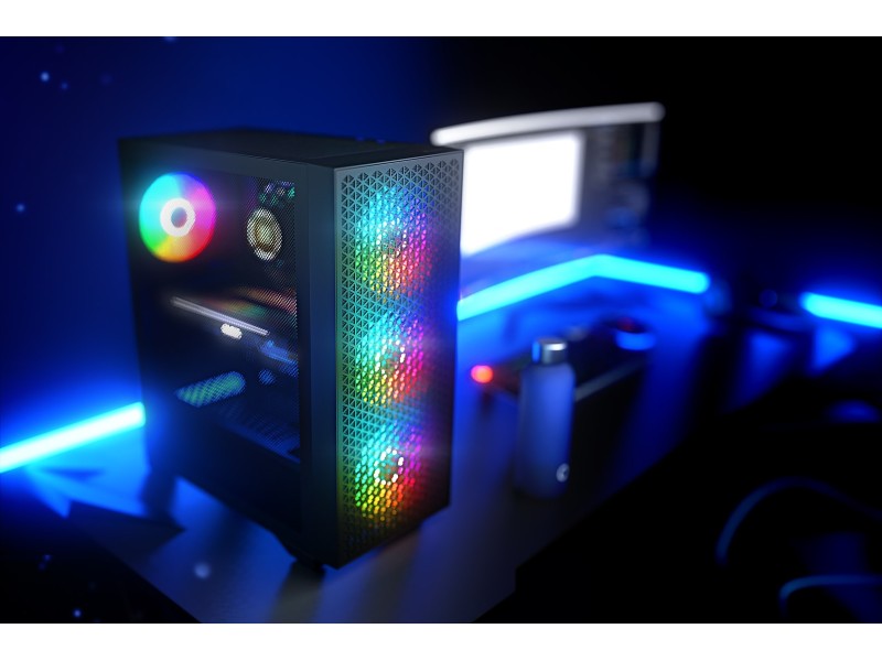 Logic DART PRO ARGB MIDI USB-C PC Case Black