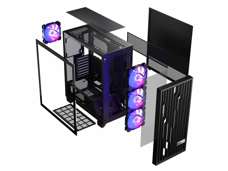 MODECOM Case VOLCANO PERUN APEX ARGB MIDI Black