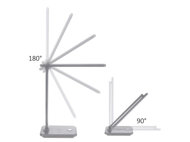 Maclean MCE614W Dimmable LED Desk Lamp Adjustable Folding 9W IP20 3000K 4500K 6500K