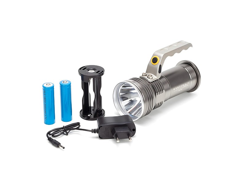 Montis Aluminiowa ręczna latarka akumulatorowa LED MT154 Grey Hand flashlight