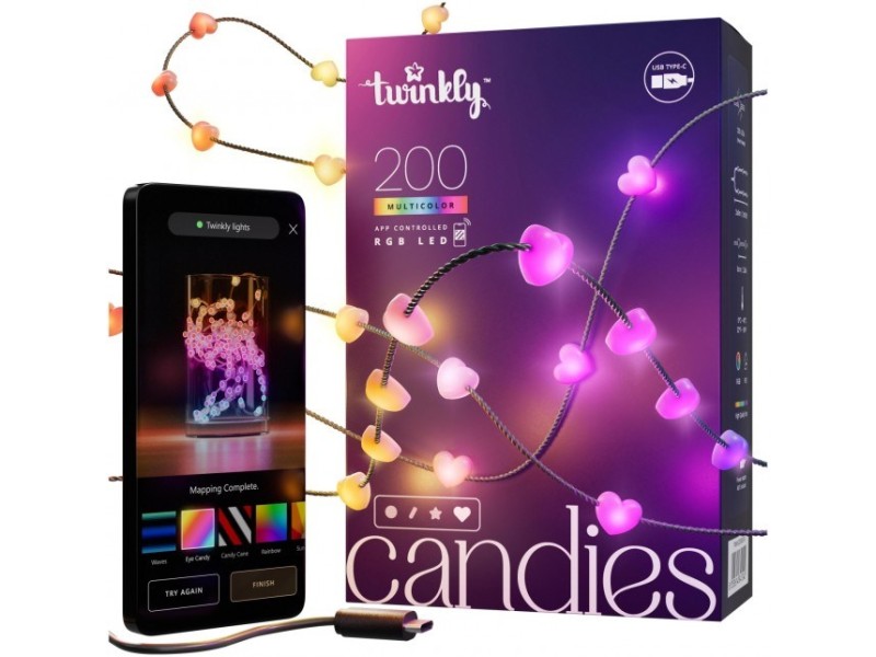 Twinkly Candies LED Christmas tree lights TWKH200RGB-G 6 m 200 lights