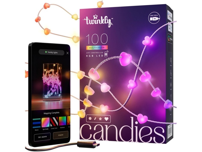 Twinkly Candies LED Christmas tree lights TWKH100RGB-T 6 m