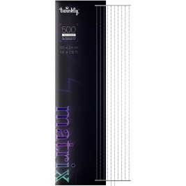 Twinkly Matrix - 500 RGB LED Pearl-shaped lights, clear wire, 1.7x7.8ft F-plug type