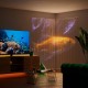 Twinkly Matrix - 500 RGB LED Pearl-shaped lights, clear wire, 1.7x7.8ft F-plug type