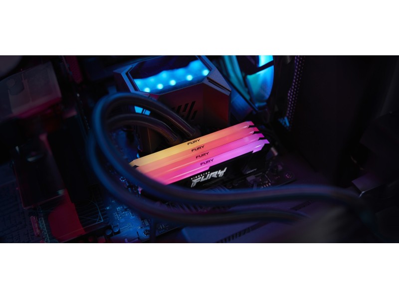 Kingston Technology FURY Beast 32GB 3200MT/s DDR4 CL16 DIMM (Kit of 2) 1Gx8 RGB