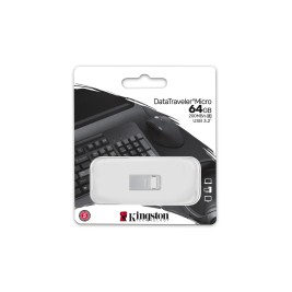 Kingston Technology DataTraveler 64GB Micro 200MB/s Metal USB 3.2 Gen 1