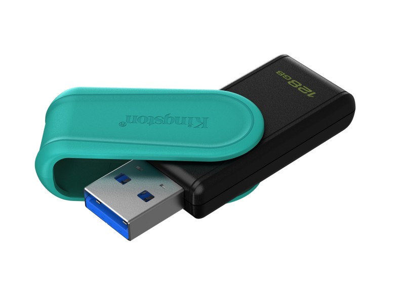 Kingston Technology DataTraveler 128GB Portable USB 3.2 Gen 1 Exodia S (Black/Turquoise)