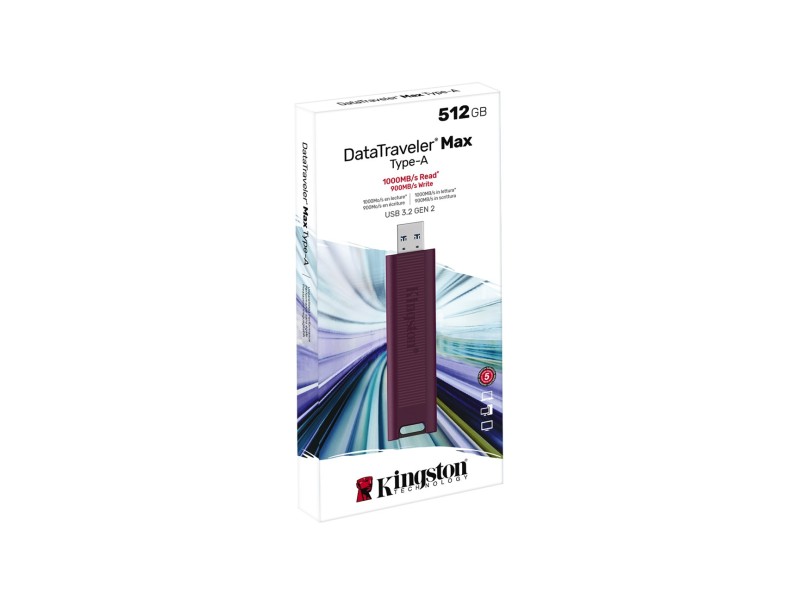 Kingston Technology DataTraveler 512GB Max Type-A 1000R/900W USB 3.2 Gen 2