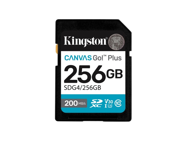 Kingston Technology Canvas Go! Plus 256GB SDXC Canvas Go Plus Gen4 200MB/s C10 UHS-I U3 V30
