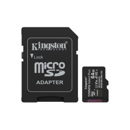 Kingston Technology 64GB microSDXC Canvas Select Plus Gen3 100MB/s A1 Card + Adapter