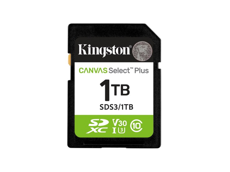 Kingston Technology 1TB SDXC Canvas Select Plus Gen3 150MB/s C10 UHS-I U3 V30
