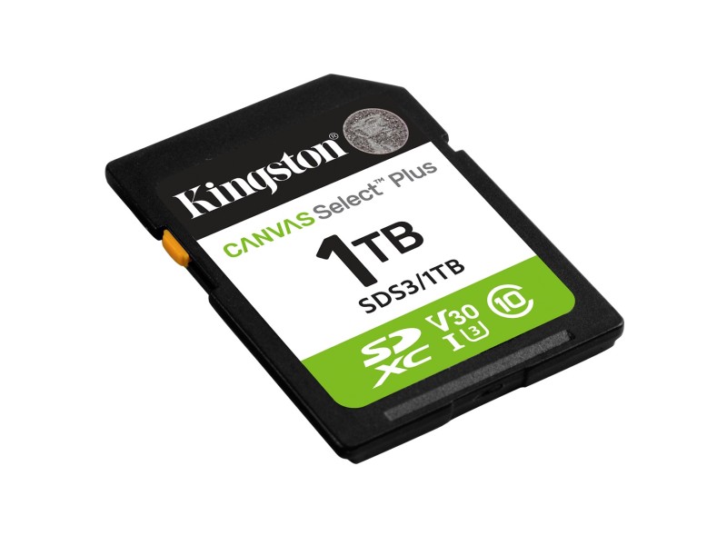 Kingston Technology 1TB SDXC Canvas Select Plus Gen3 150MB/s C10 UHS-I U3 V30