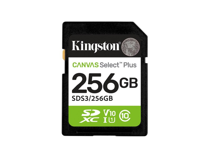 Kingston Technology 256GB SDXC Canvas Select Plus Gen3 150MB/s C10 UHS-I U1 V10