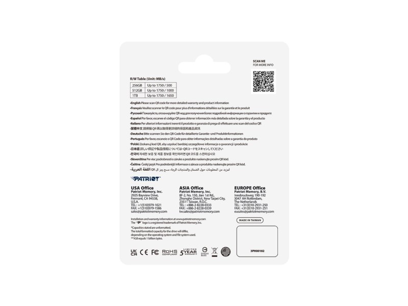 Memory Card Patriot Memory EP CFexpress Type B 1TB 1750MB/s (PEF1TBEPAB)