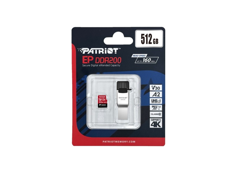 Patriot Memory EP DDR200 memory card 512GB MicroSDXC 160/120 MB/s (PEF512GEP33MCX)