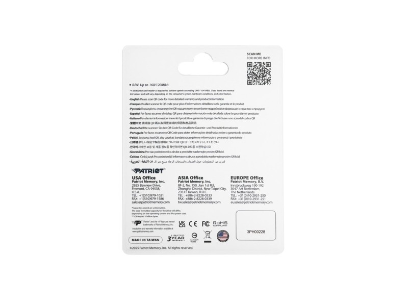 Patriot Memory EP DDR200 memory card 1TB MicroSDXC 160/120 MB/s (PEF1TEP33MCX)