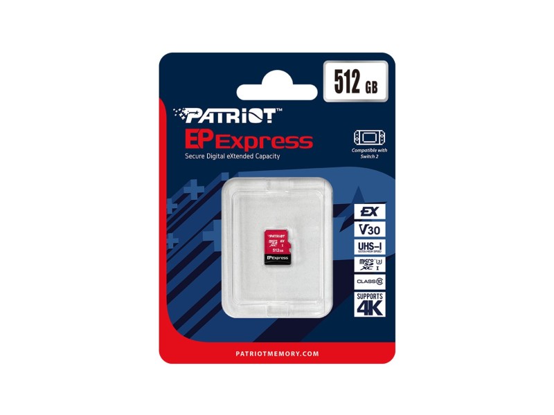 Patriot Memory EP Express memory card 512GB MicroSDXC 800/600 MB/s (PEF512GEPEXMCX)