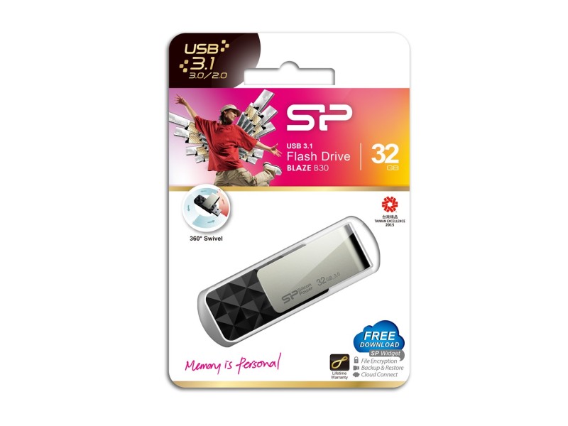 Silicon Power Blaze B30 USB flash drive 32 GB USB Type-A 3.0 (3.1 Gen 1) Black