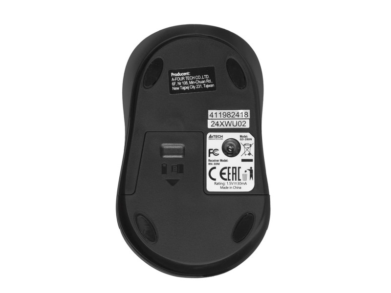 A4Tech G3-280N mouse Ambidextrous RF Wireless Optical 2000 DPI