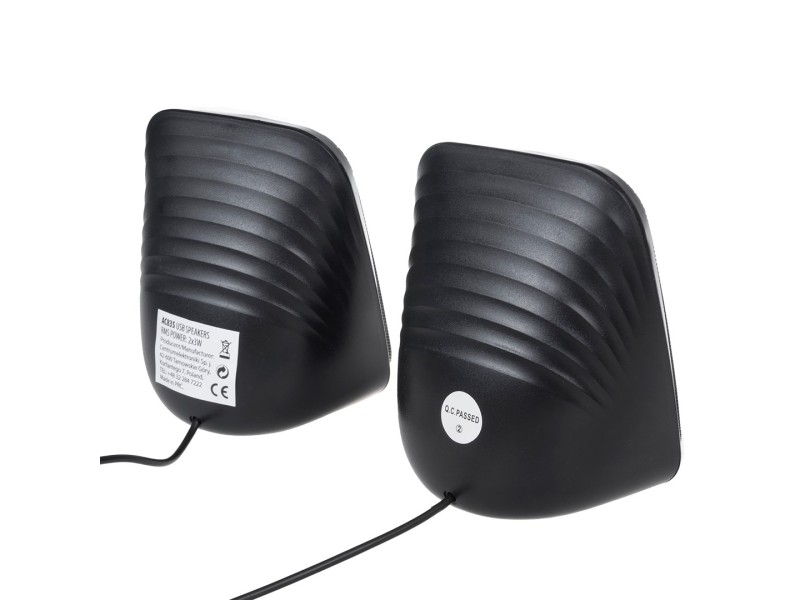 Audiocore AC835 2.0 Stereo Speakers With LED Backlighting For PC Laptop Smartphone