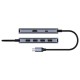 Cudy UH500 interface hub USB 3.2 Gen 1 (3.1 Gen 1) Type-C 5000 Mbit/s Grey, Silver
