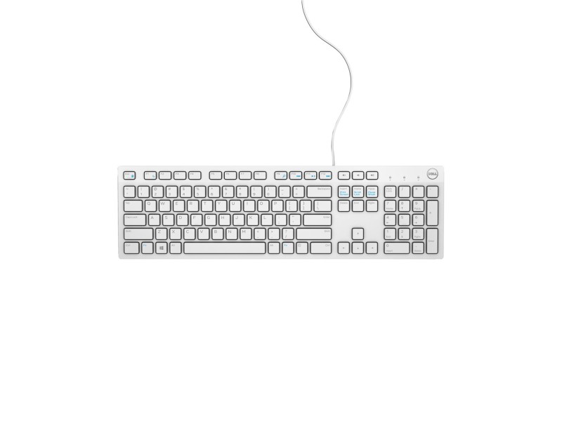 DELL KB216 keyboard USB QWERTY US International White
