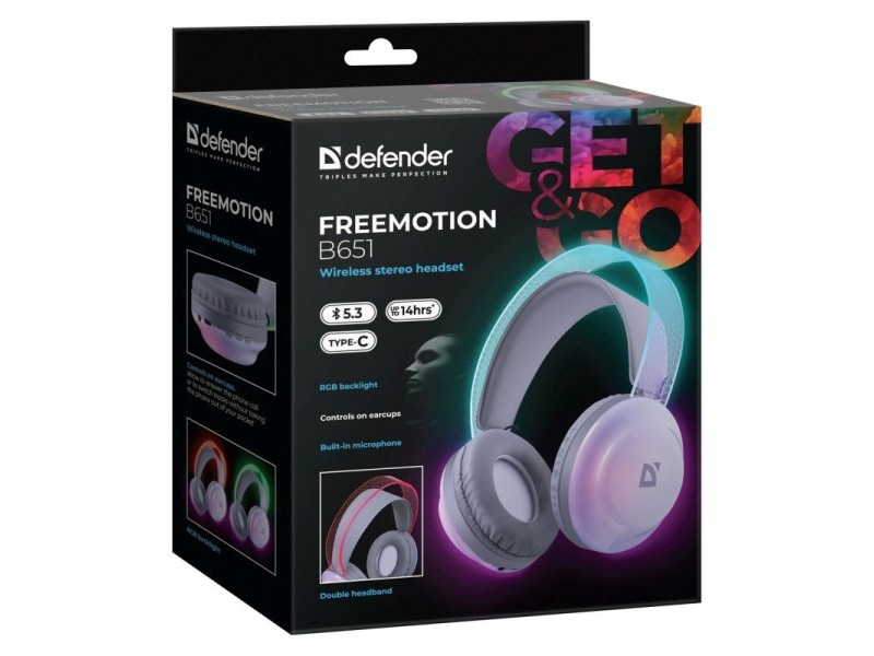 HEADPHONES DEFENDER BLUETOOTH FREEMOTION B651