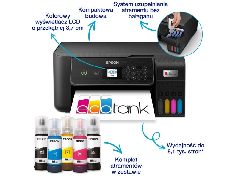Epson EcoTank L3280 Inkjet A4 5760 x 1440 DPI 33 ppm Wi-Fi