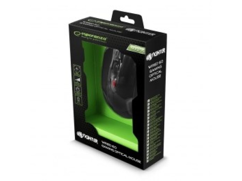 Esperanza EGM205R mouse Right-hand USB Type-A Optical 2400 DPI