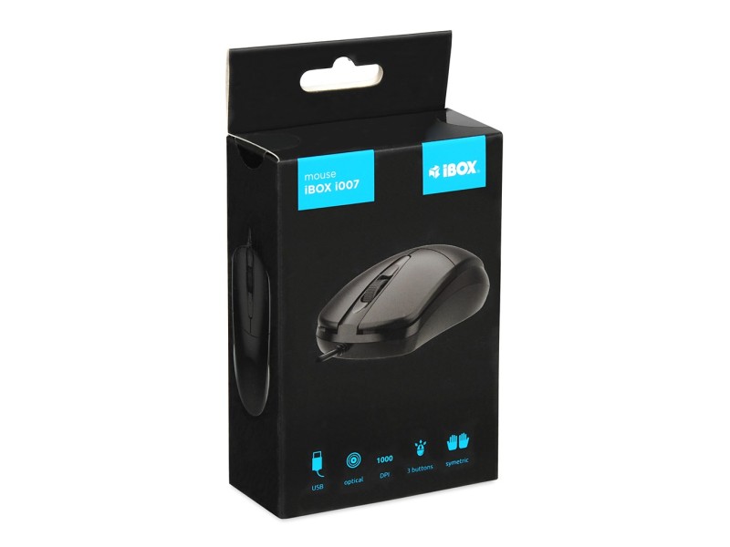 iBOX i007 wired optical mouse, black