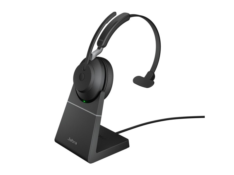 Jabra Evolve2 65 USB-A UC Mono with Charging Stand - Black