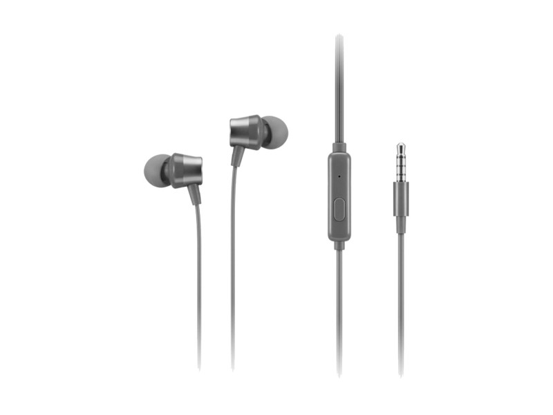 Lenovo 110 in-ear headphones with microphone, GXD1J77354, Grey