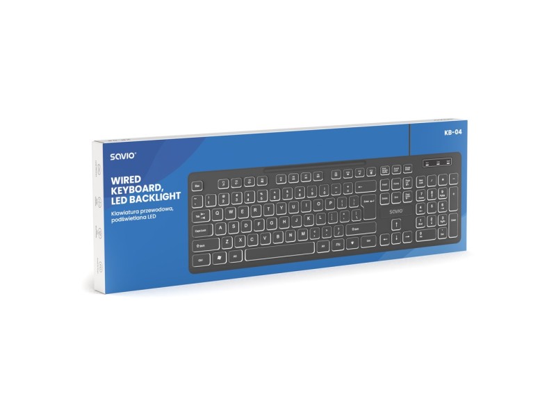 Savio KB-04 keyboard Home/Office USB QWERTY UK International Black