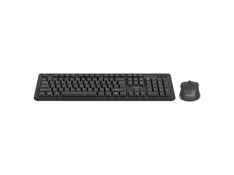 Savio KB-03 keyboard Mouse included Home/Office USB QWERTY US English Black
