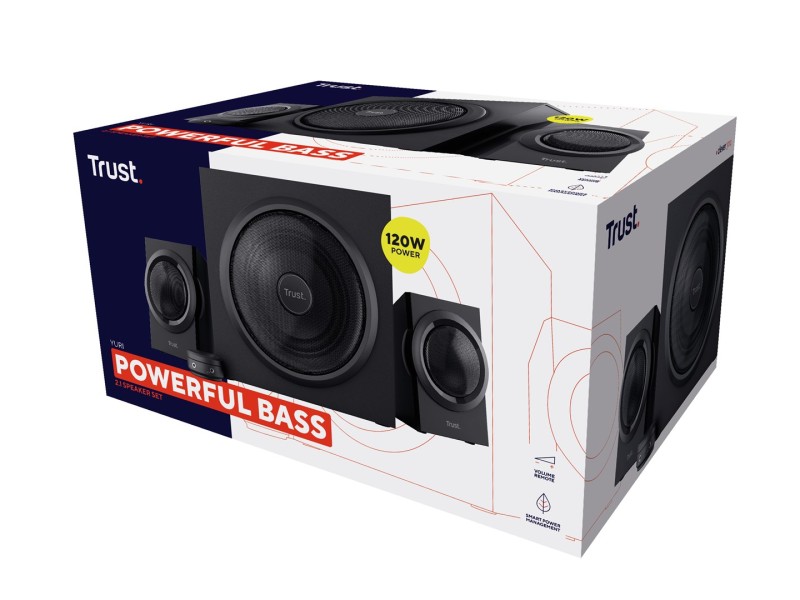 Trust Yuri speaker set 60 W Universal Black 2.1 channels 1-way 15 W