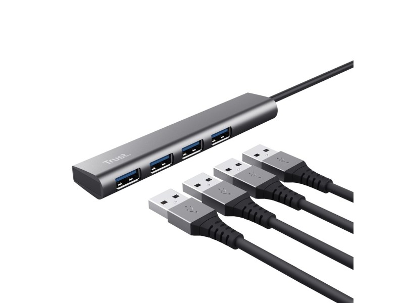 Trust Halyx USB 3.2 Gen 1 (3.1 Gen 1) Type-A 5 Mbit/s Grey
