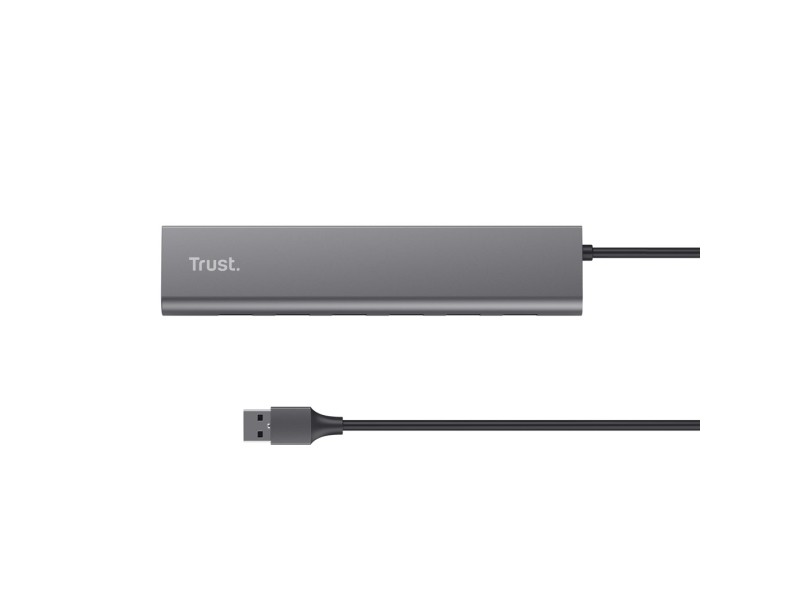 Trust Halyx - Type-A 5000 Mbit/s 7 Port USB 3.2 Gen1 Hub (silver)