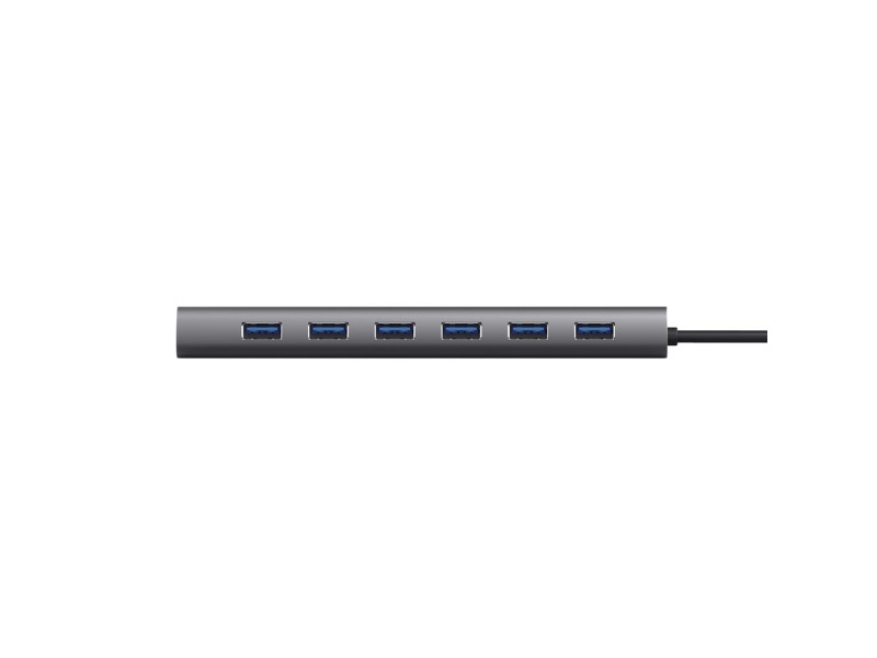 Trust Halyx - Type-A 5000 Mbit/s 7 Port USB 3.2 Gen1 Hub (silver)