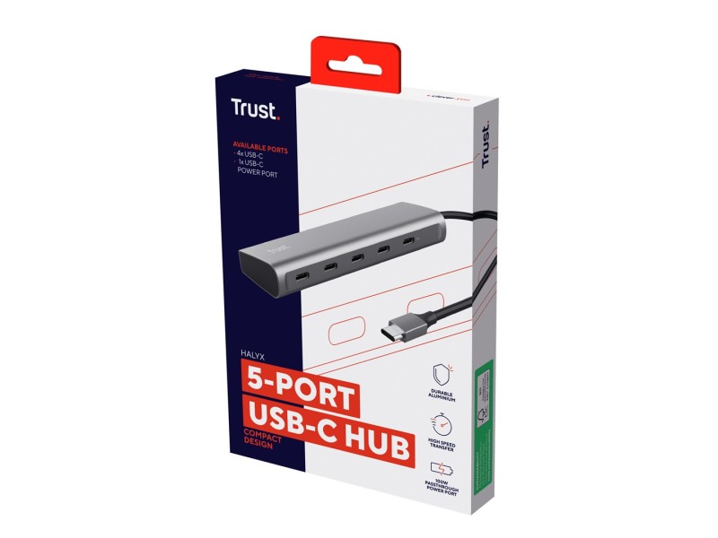 Trust Halyx USB 3.2 Gen 1 (3.1 Gen 1) Type-C Silver