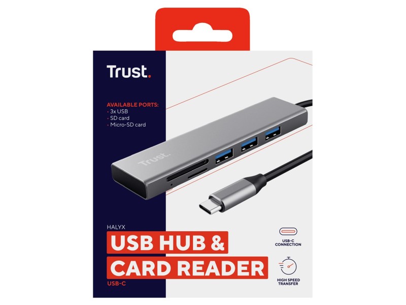 Trust Halyx USB 3.2 Gen 1 (3.1 Gen 1) Type-C 104 Mbit/s Aluminium